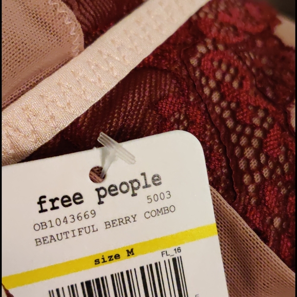 Free People Leah Lace & Mesh Strappy Bralette Med - Picture 3 of 4